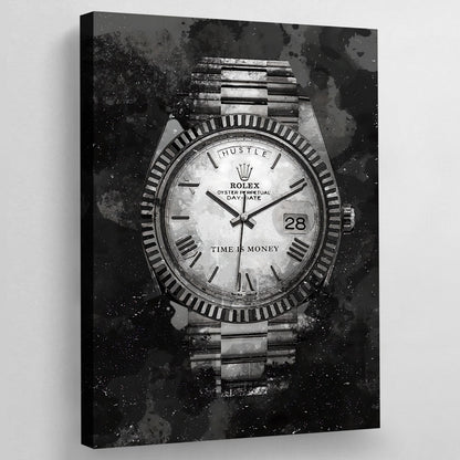 Black and White Watch Wall Art - The Trendy Art