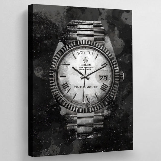 Black and White Watch Wall Art - The Trendy Art