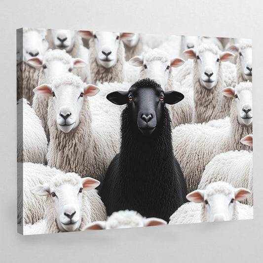 Black Sheep Motivational Canvas Wall Art - The Trendy Art