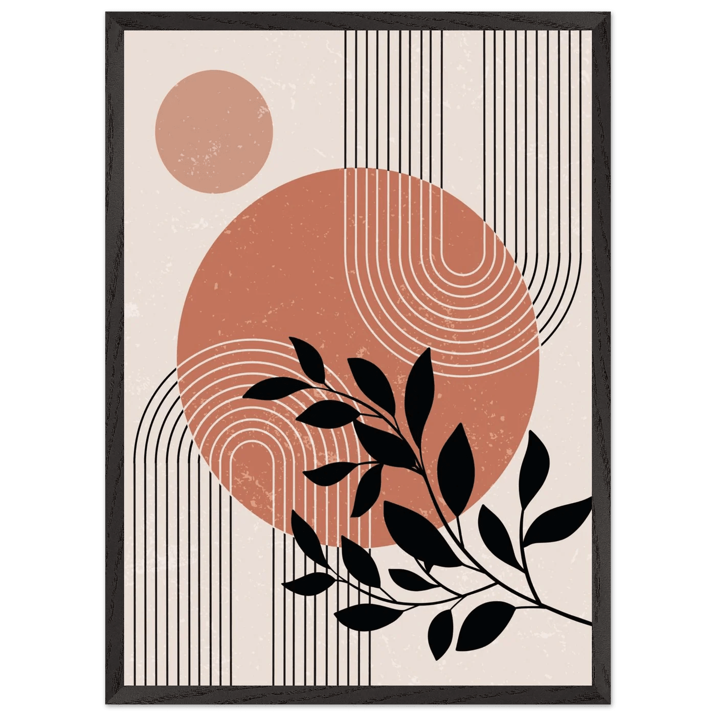 Boho Sun Circle Line Art Minimalist Wall Art - The Trendy Art