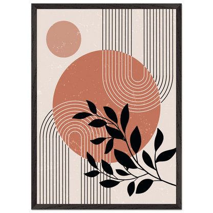 Boho Sun Circle Line Art Minimalist Wall Art - The Trendy Art