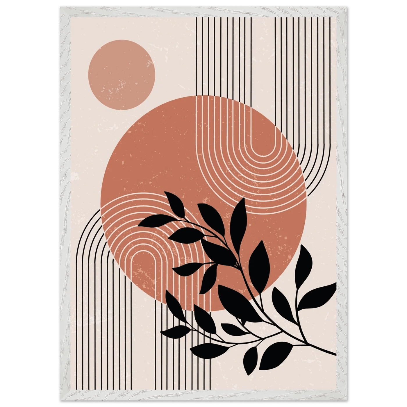 Boho Sun Circle Line Art Minimalist Wall Art - The Trendy Art