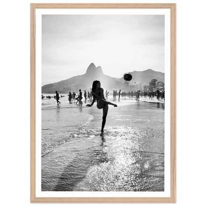Brazil Rio Beach Black and White Wall Art - The Trendy Art