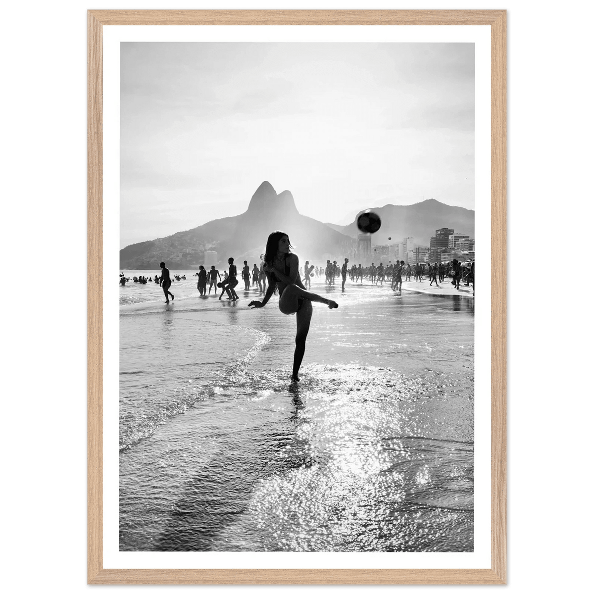 Brazil Rio Beach Black and White Wall Art - The Trendy Art