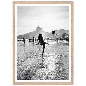 Brazil Rio Beach Black and White Wall Art - The Trendy Art