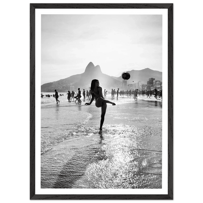 Brazil Rio Beach Black and White Wall Art - The Trendy Art