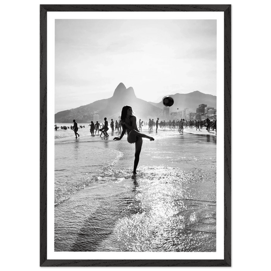 Brazil Rio Beach Black and White Wall Art - The Trendy Art