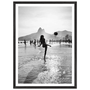 Brazil Rio Beach Black and White Wall Art - The Trendy Art