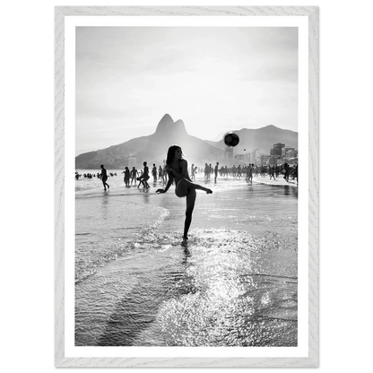Brazil Rio Beach Black and White Wall Art - The Trendy Art