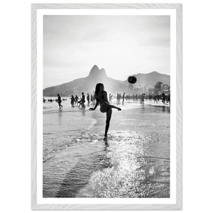 Brazil Rio Beach Black and White Wall Art - The Trendy Art
