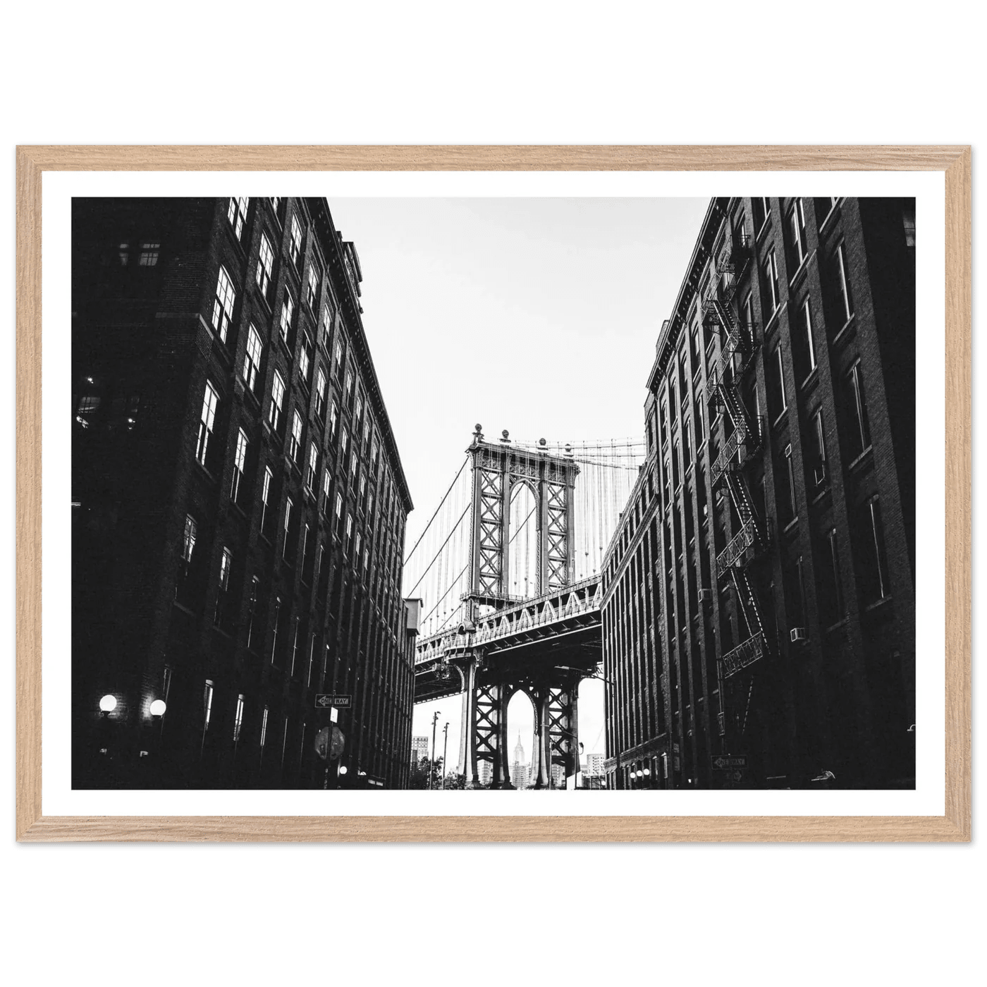 Brooklyn Bridge Black and White Wall Art - The Trendy Art
