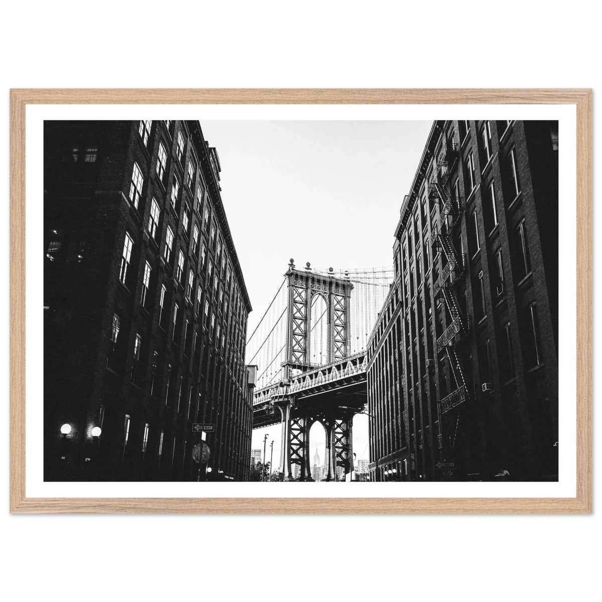 Brooklyn Bridge Black and White Wall Art - The Trendy Art