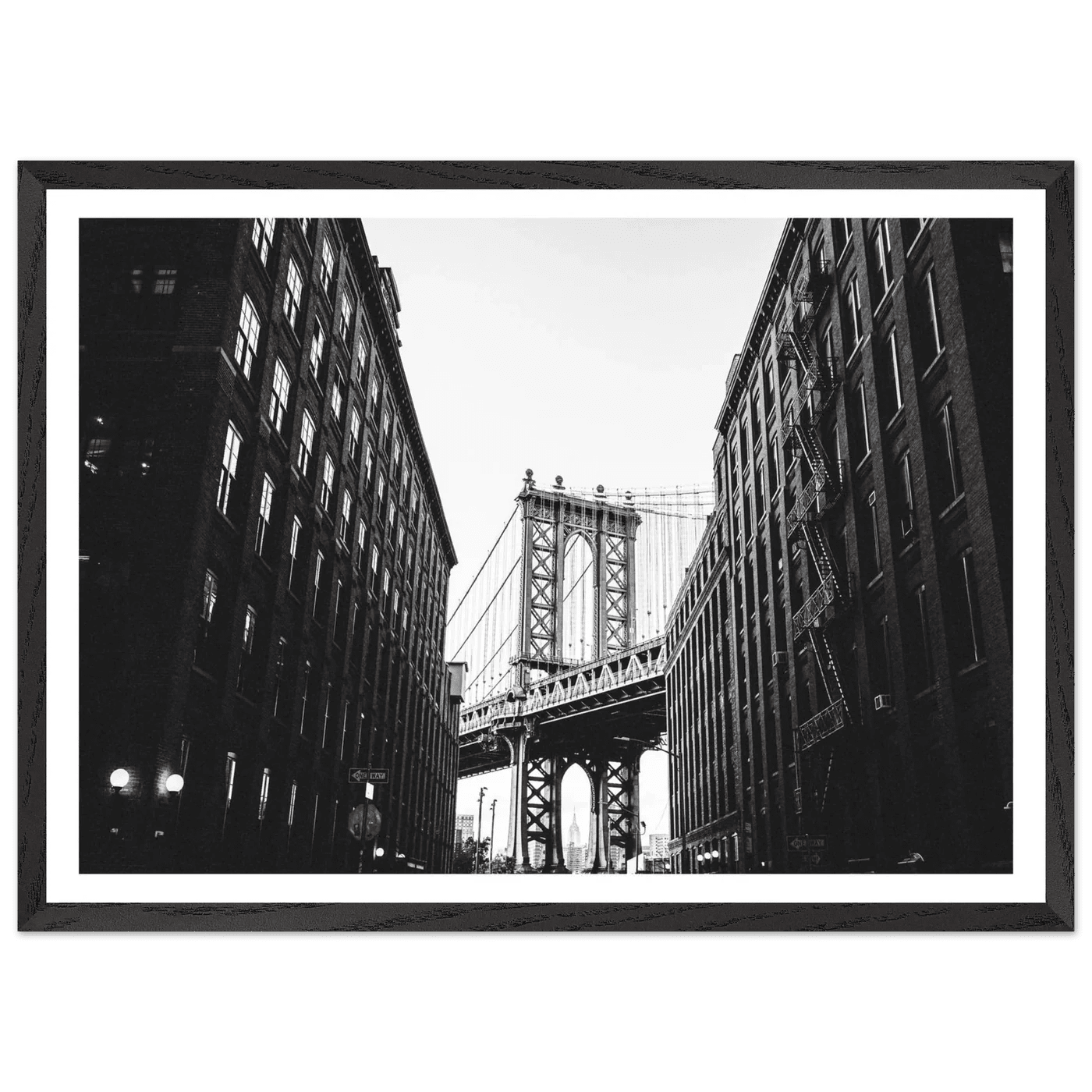 Brooklyn Bridge Black and White Wall Art - The Trendy Art