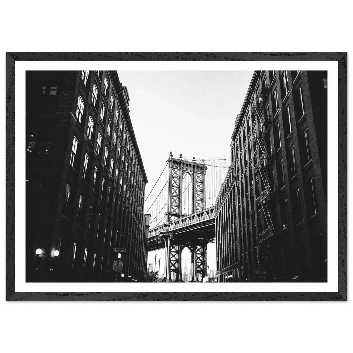 Brooklyn Bridge Black and White Wall Art - The Trendy Art