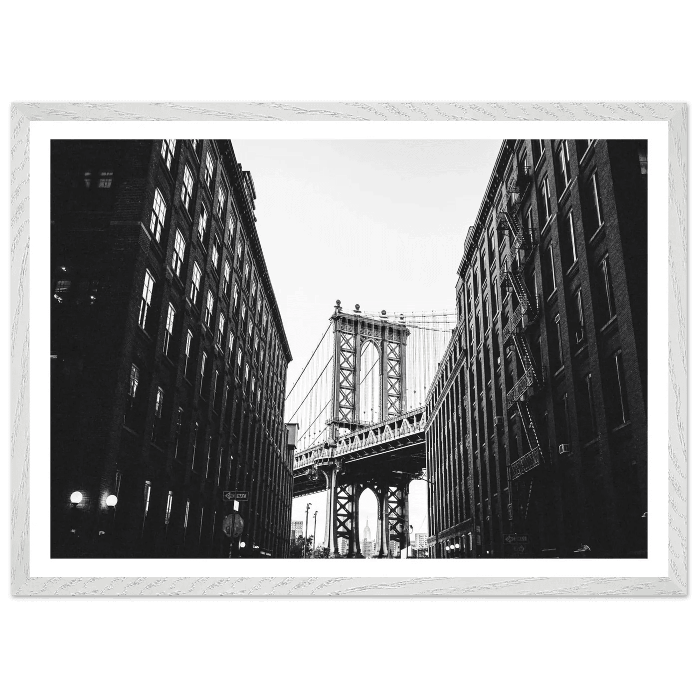 Brooklyn Bridge Black and White Wall Art - The Trendy Art