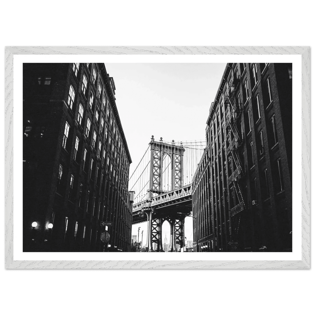 Brooklyn Bridge Black and White Wall Art - The Trendy Art