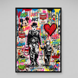 Charlie Chaplin Pop Culture Canvas - The Trendy Art