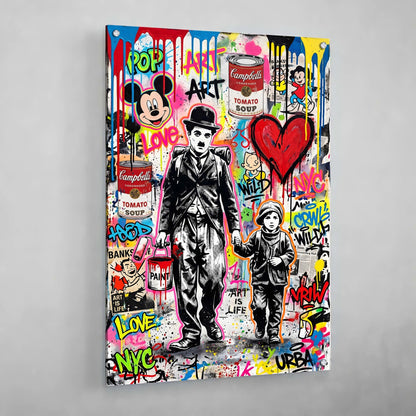 Charlie Chaplin Pop Culture Canvas - The Trendy Art