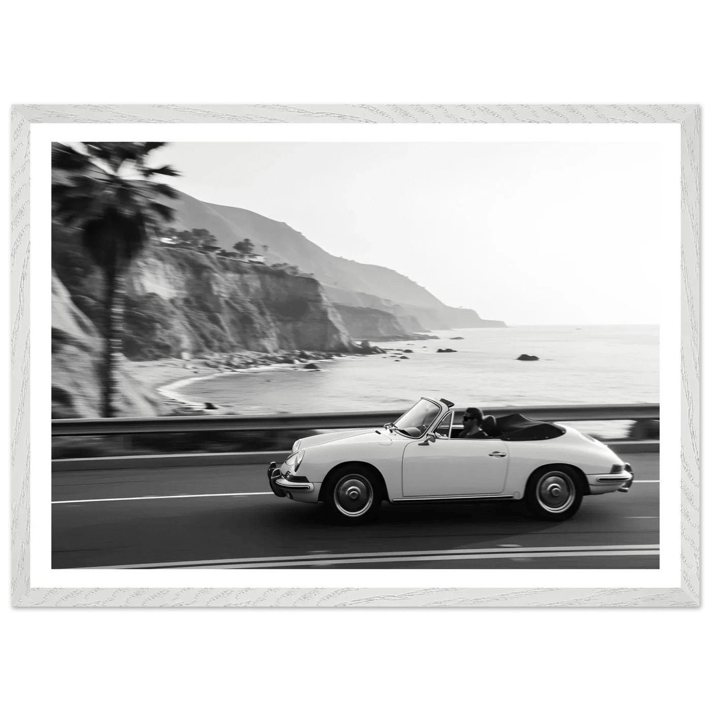 Coastal Drive Black and White Wall Art - The Trendy Art