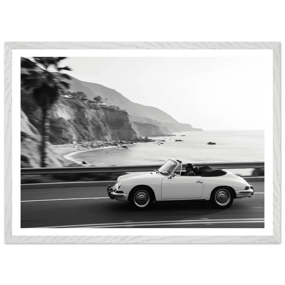 Coastal Drive Black and White Wall Art - The Trendy Art