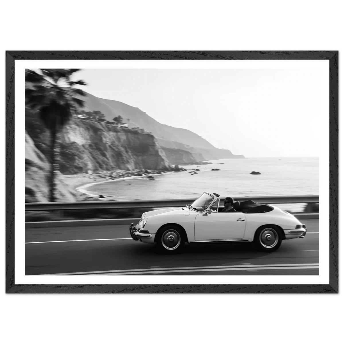 Coastal Drive Black and White Wall Art - The Trendy Art