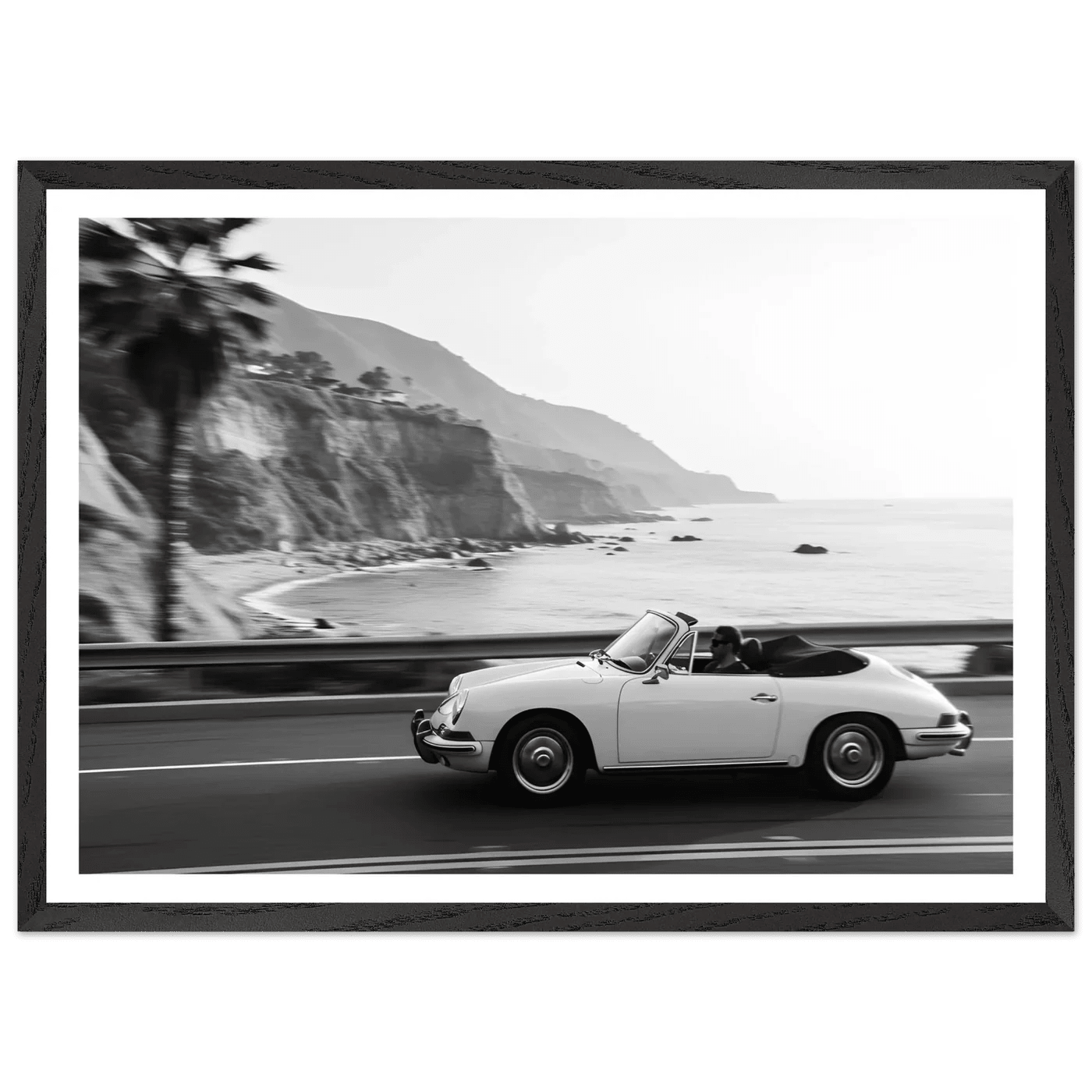 Coastal Drive Black and White Wall Art - The Trendy Art