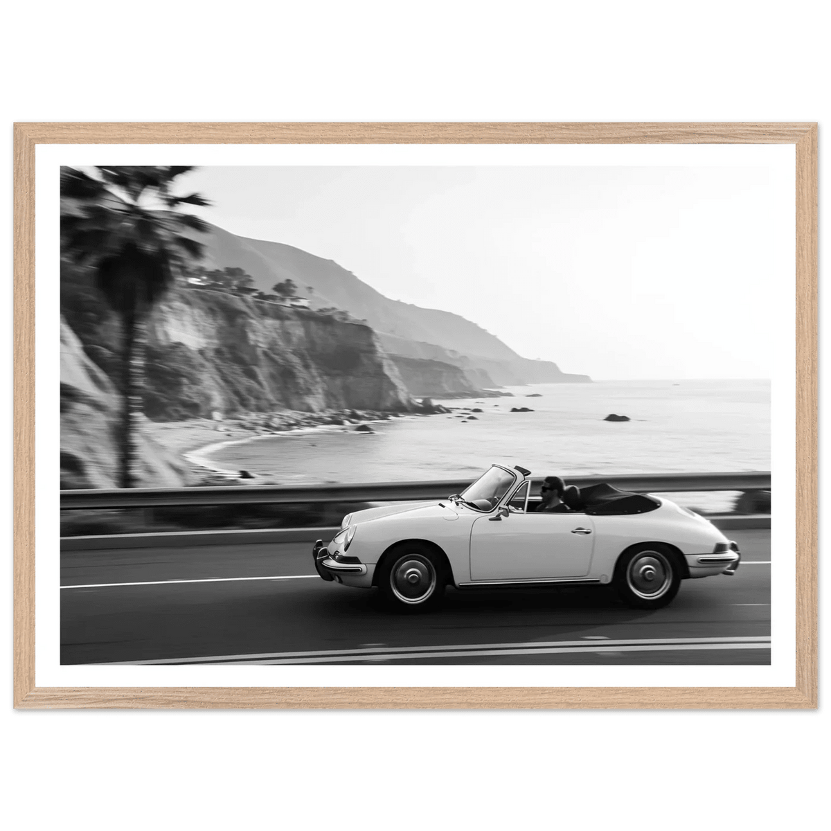 Coastal Drive Black and White Wall Art - The Trendy Art