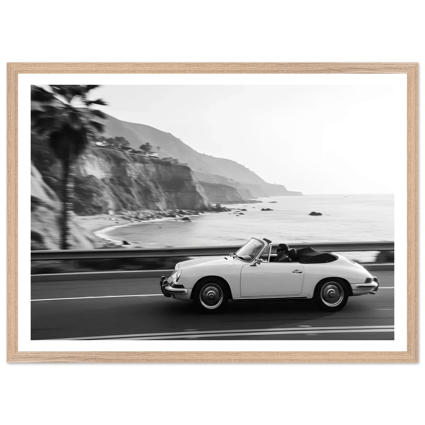 Coastal Drive Black and White Wall Art - The Trendy Art