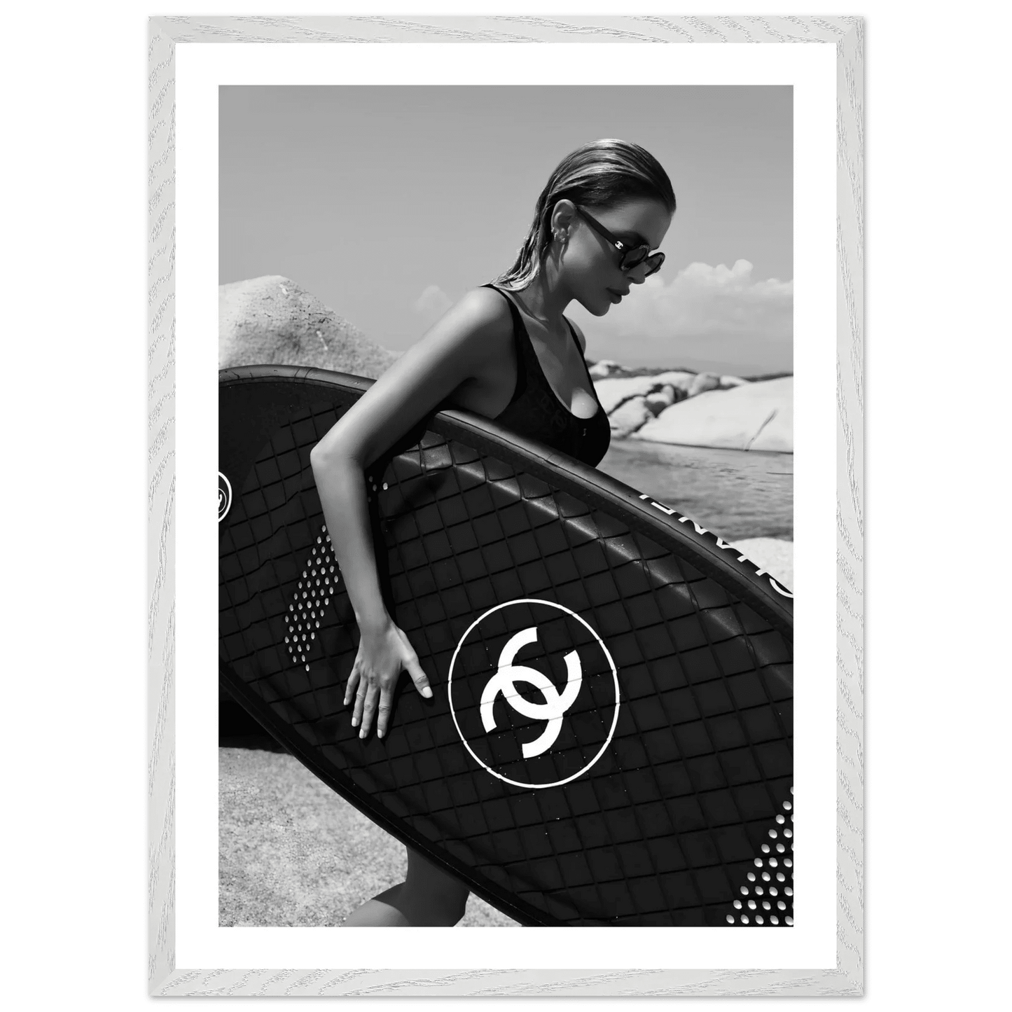 Coastal Luxury Black and White Wall Art - The Trendy Art