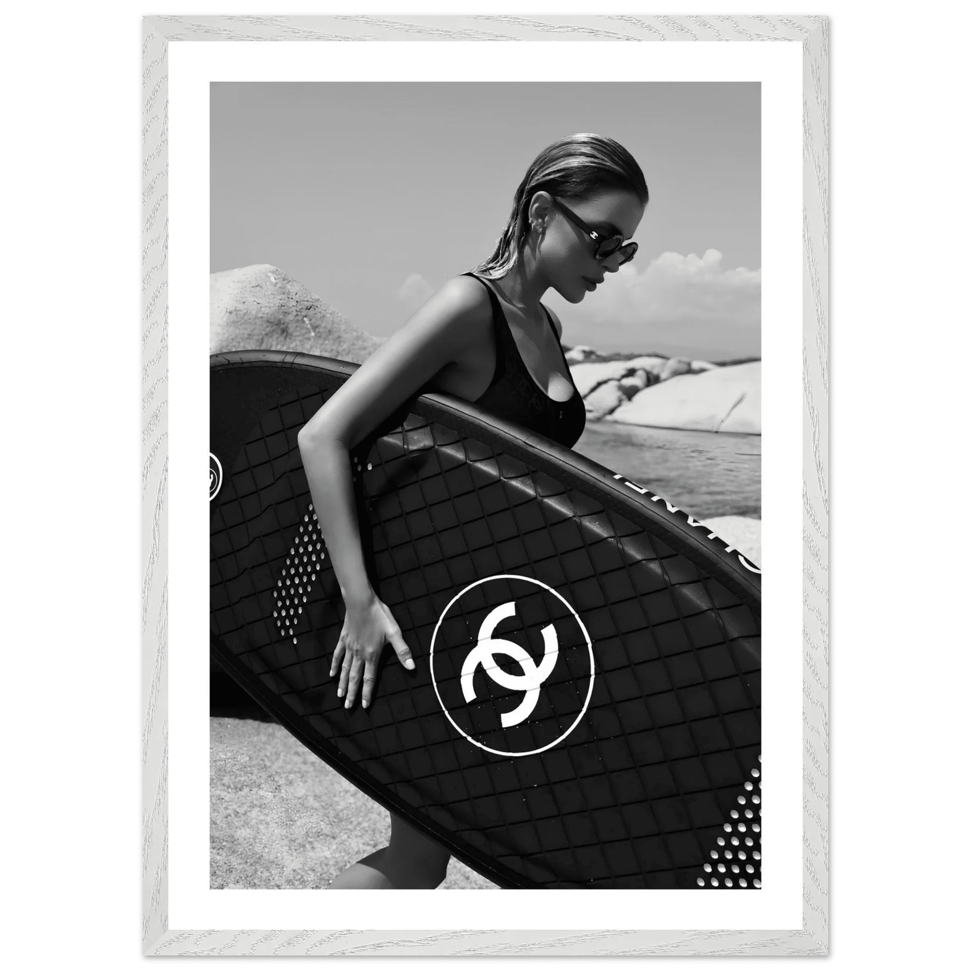Coastal Luxury Black and White Wall Art - The Trendy Art