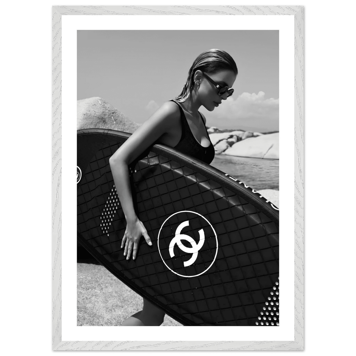 Coastal Luxury Black and White Wall Art - The Trendy Art
