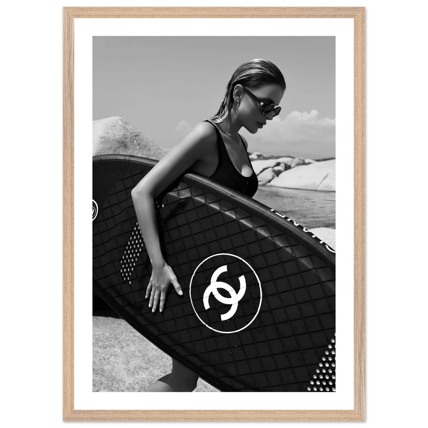 Coastal Luxury Black and White Wall Art - The Trendy Art