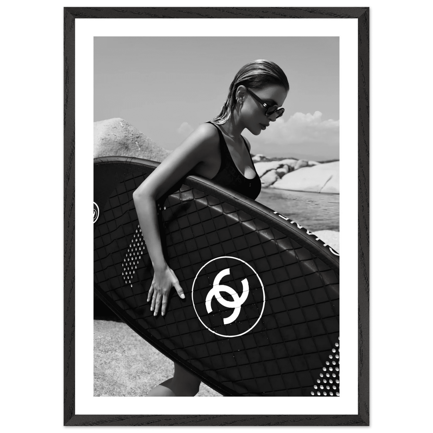 Coastal Luxury Black and White Wall Art - The Trendy Art