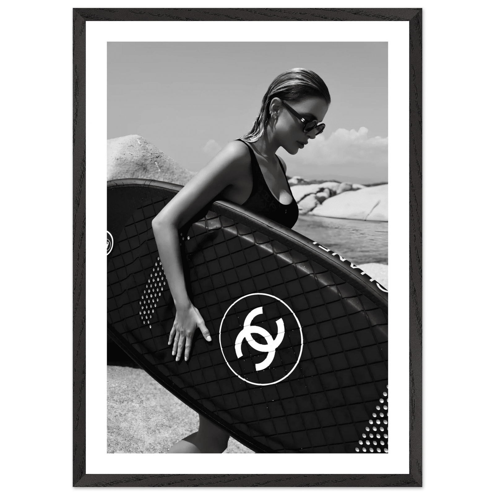 Coastal Luxury Black and White Wall Art - The Trendy Art