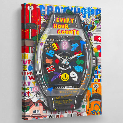 Colorful Graffiti Watch Canvas - The Trendy Art