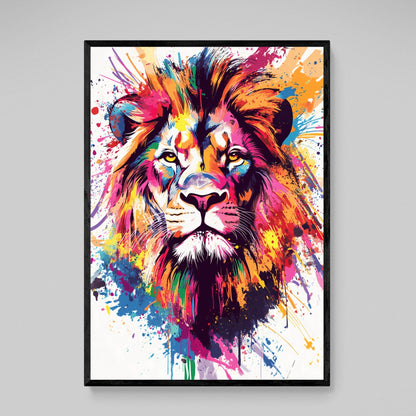 Colorful Pop Art Lion Wall Art - The Trendy Art