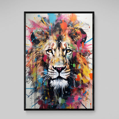 Colorful Splash Lion Wall Art - The Trendy Art