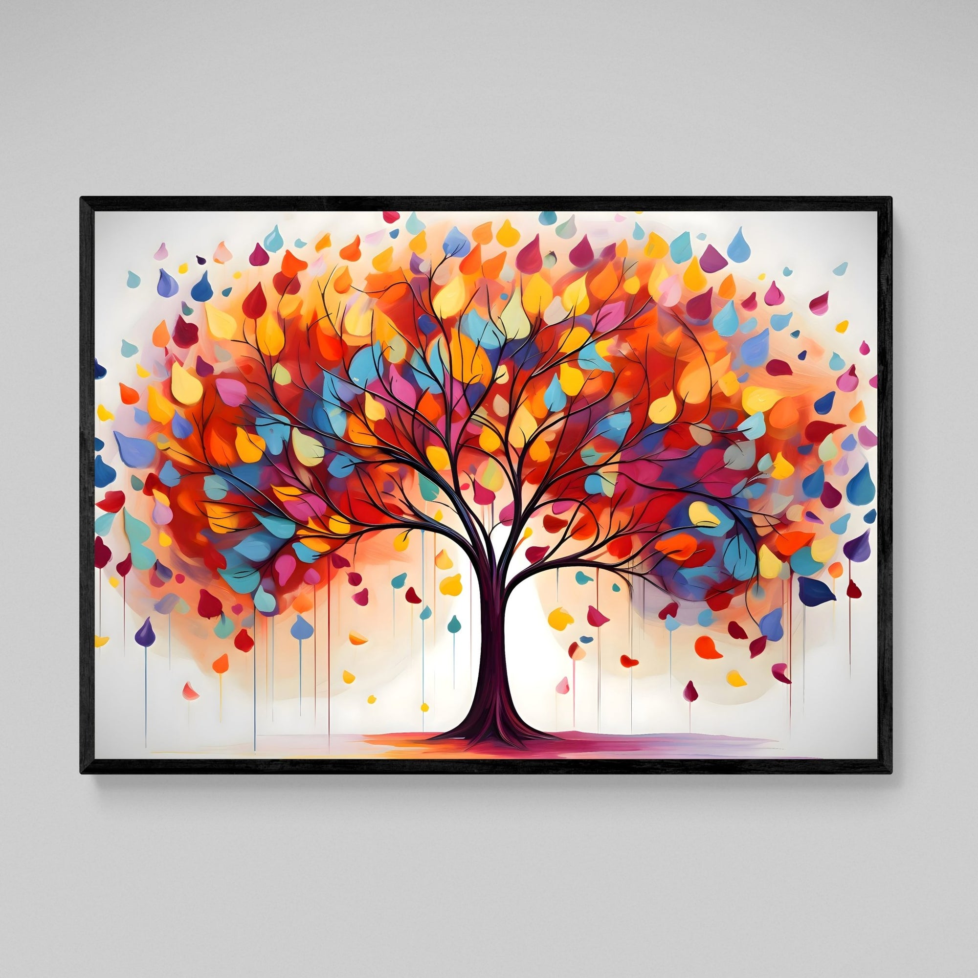 Colorful Tree Of Life Wall Art - The Trendy Art