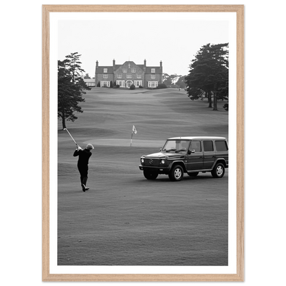 Country Club Golf Black and White Wall Art - The Trendy Art