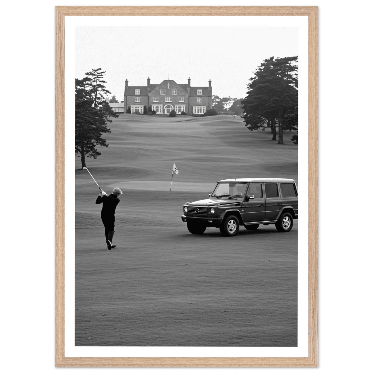 Country Club Golf Black and White Wall Art - The Trendy Art