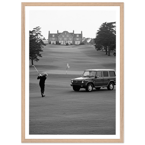 Country Club Golf Black and White Wall Art - The Trendy Art