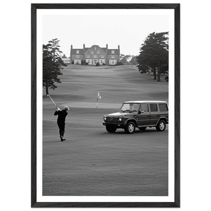 Country Club Golf Black and White Wall Art - The Trendy Art