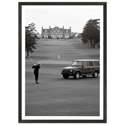 Country Club Golf Black and White Wall Art - The Trendy Art
