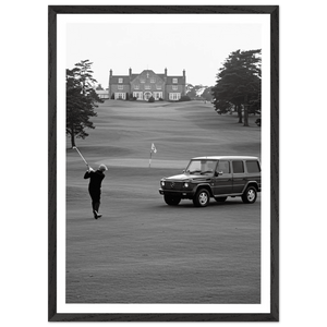 Country Club Golf Black and White Wall Art - The Trendy Art