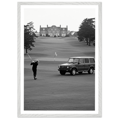 Country Club Golf Black and White Wall Art - The Trendy Art