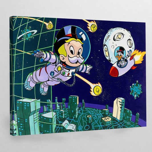 Crypto Astronaut Graffiti Wall Art - The Trendy Art