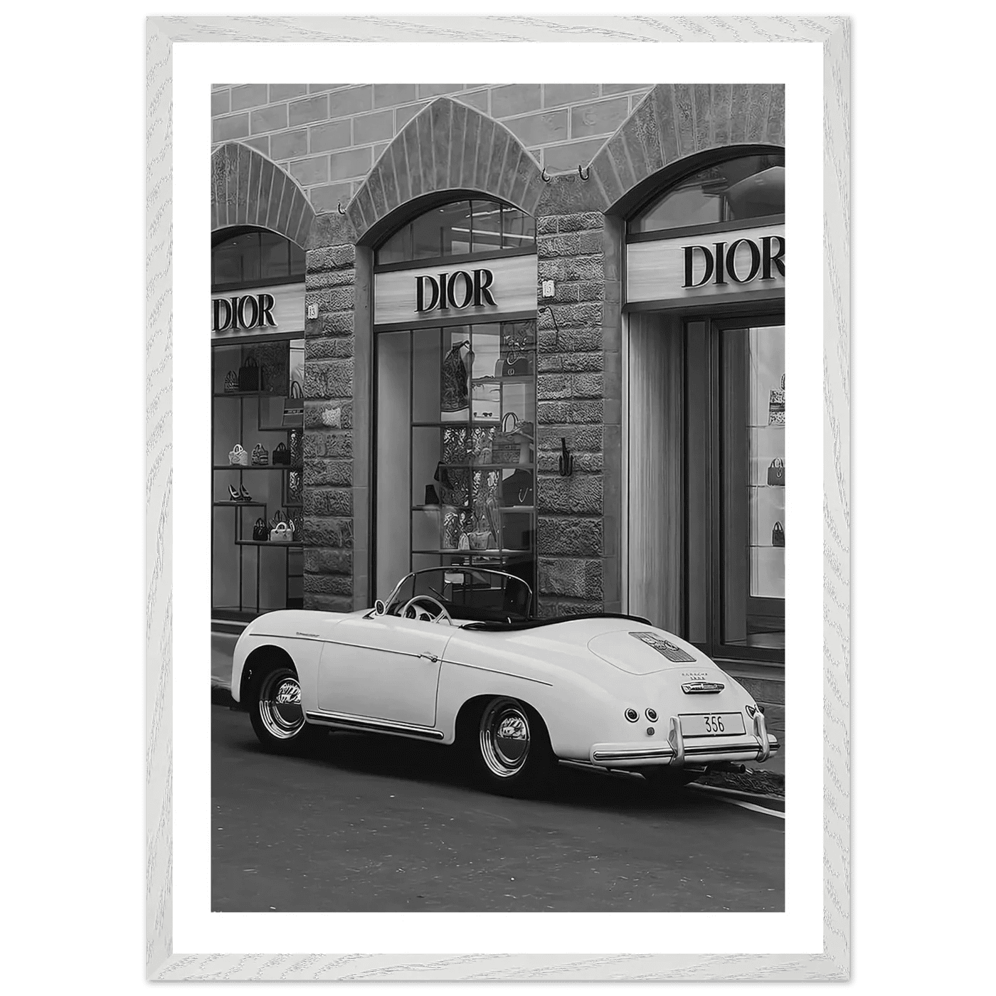 Designer Fashion District Black and White Wall Art - The Trendy Art