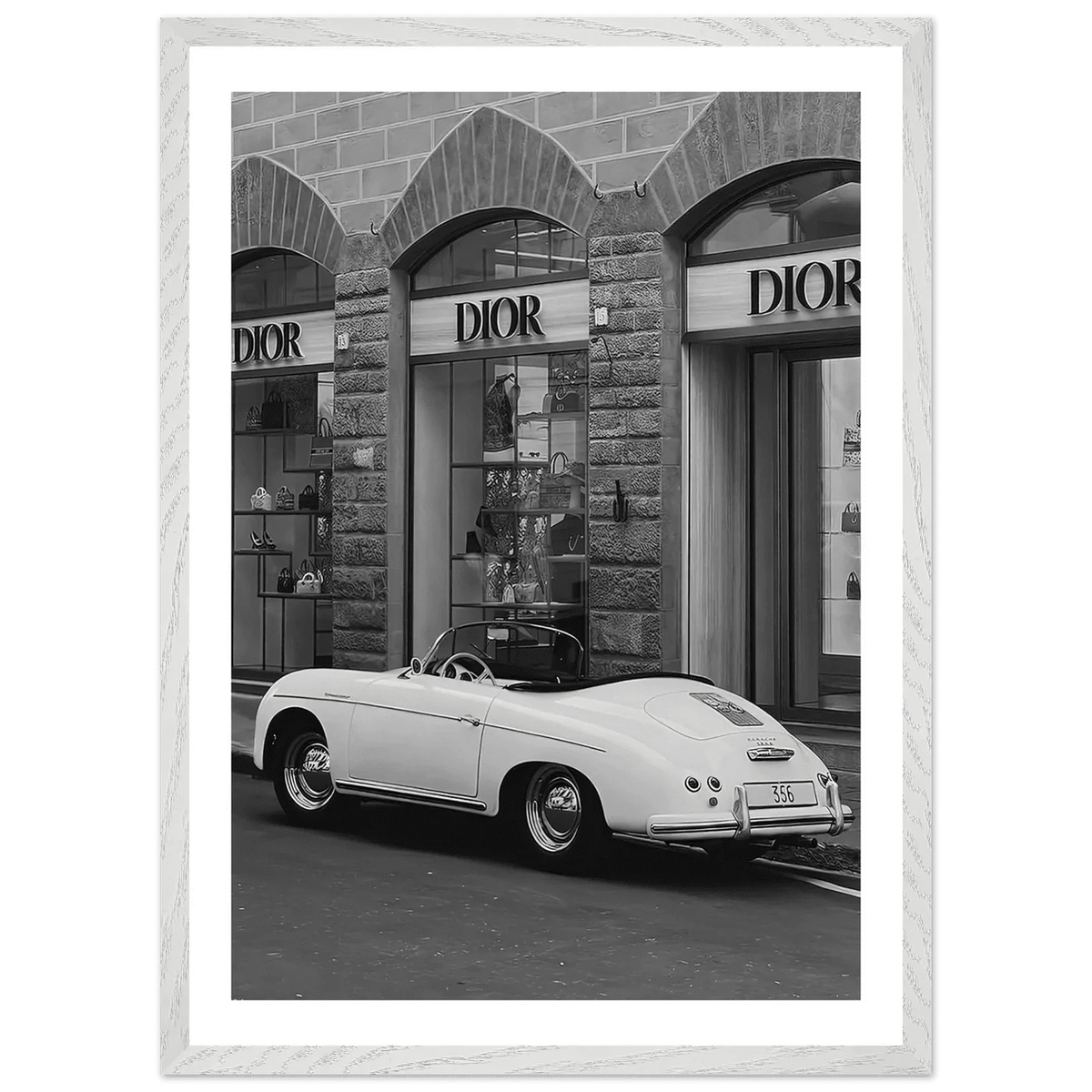 Designer Fashion District Black and White Wall Art - The Trendy Art