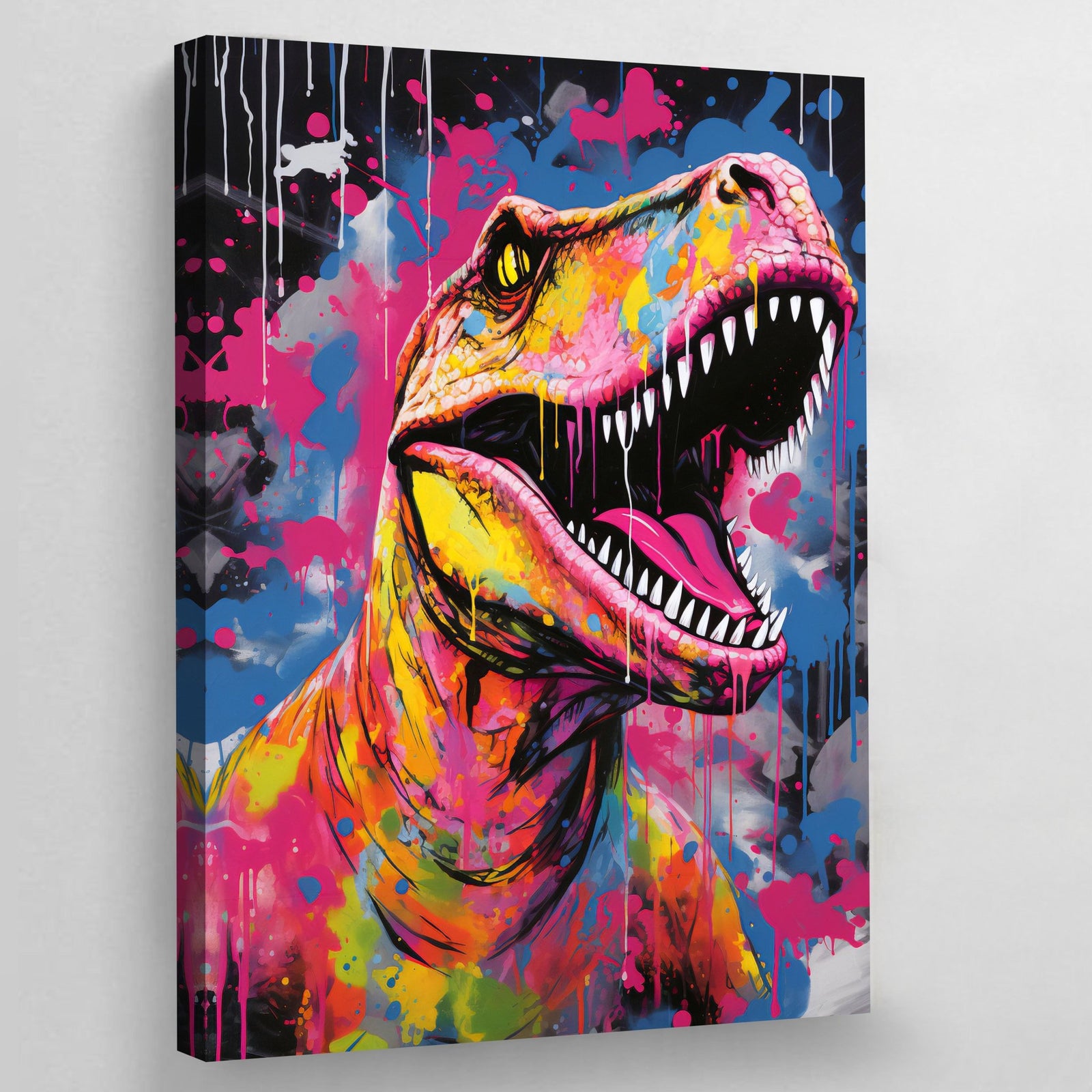 Dinosaur Graffiti Canvas - The Trendy Art