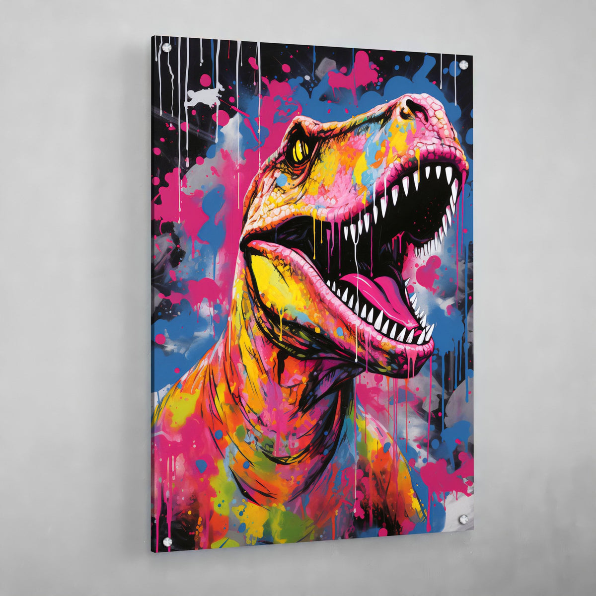Dinosaur Graffiti Canvas - The Trendy Art